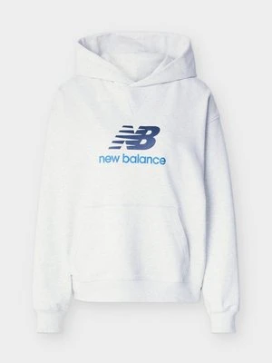 Bluza z kapturem New Balance jasnoszary melanż