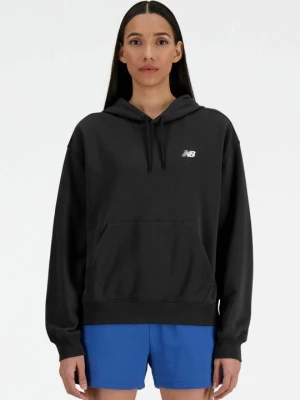 Bluza z kapturem New Balance czarny melanż