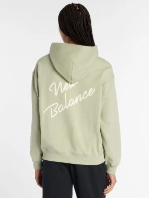 Bluza z kapturem New Balance oliwkowy