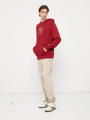 Bluza z kapturem New Era ciemnoczerwony