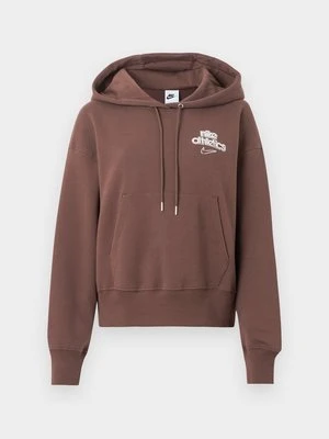 Bluza z kapturem Nike brązowy