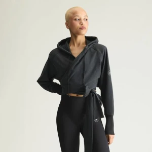Bluza z kapturem o kopertowym kroju adidas by Stella McCartney czarny