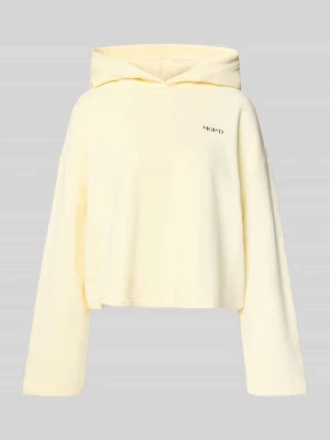 Bluza z kapturem o kroju boxy fit z czystej bawełny Marc O'Polo Écru