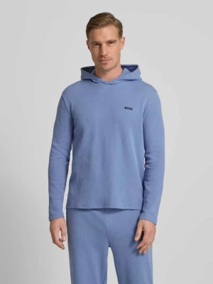 Bluza z kapturem o kroju comfort fit z mieszanki bawełny model ‘WAFFLE’ Boss