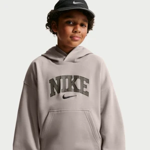 Bluza z kapturem o kroju oversize dla dużych dzieci (chłopców) Nike Athletic - Szary