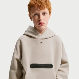 Bluza z kapturem o kroju oversize dla dużych dzieci (chłopców) Nike Tech Fleece - Brązowy