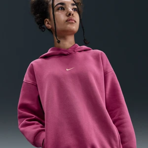 Bluza z kapturem o kroju oversize dla dużych dzieci (dziewcząt) Nike Club Fleece - Fiolet