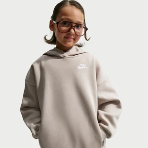 Bluza z kapturem o kroju oversize dla dużych dzieci Nike Club Fleece - Brązowy