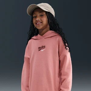 Zdjęcie produktu Bluza z kapturem o kroju oversize dla dużych dzieci Nike Club Fleece - Różowy