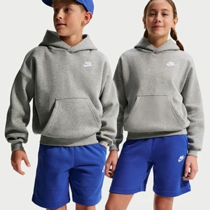Bluza z kapturem o kroju oversize dla dużych dzieci Nike Club Fleece - Szary