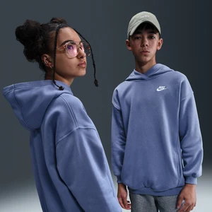 Bluza z kapturem o kroju oversize dla dużych dzieci Nike Sportswear Club Fleece - Niebieski