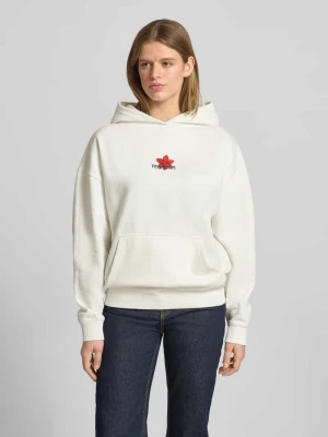 Bluza z kapturem o kroju oversize z naszywanym logo Model 'MODRA' Pegador