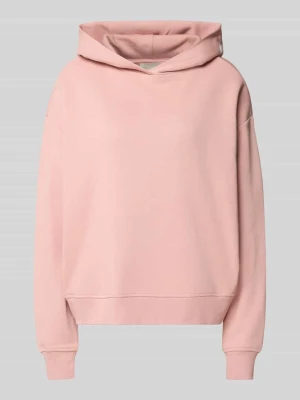 Bluza z kapturem o kroju oversized z bawełny Closed Różowy
