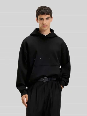 Bluza z kapturem o kroju oversized z czystej bawełny HUGO