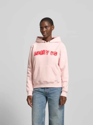 Bluza z kapturem o kroju oversized z czystej bawełny Kenzo Jasnoróżowy