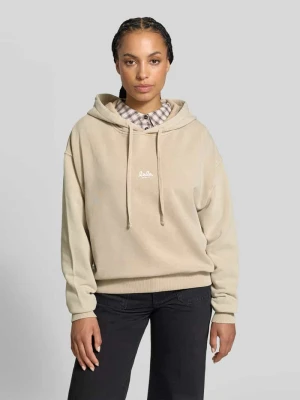 Bluza z kapturem o kroju oversized z czystej bawełny lala Berlin Beżowy