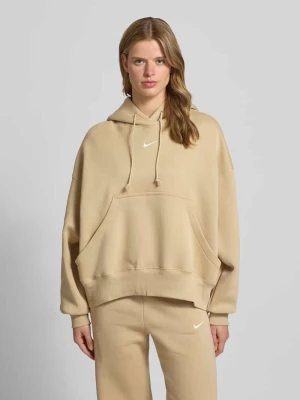 Bluza z kapturem o kroju oversized z logo Nike Beżowy