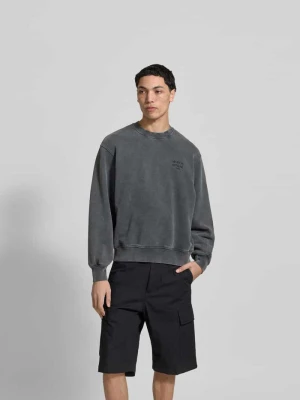 oversized bluza z kapturem z mieszanki bawełny Maison Kitsuné Antracytowy