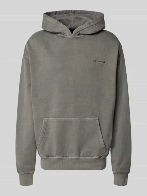 Bluza z kapturem o kroju oversized z mieszanki bawełny Pegador Ciemnoszary