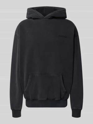 Bluza z kapturem o kroju oversized z mieszanki bawełny Pegador Czarny