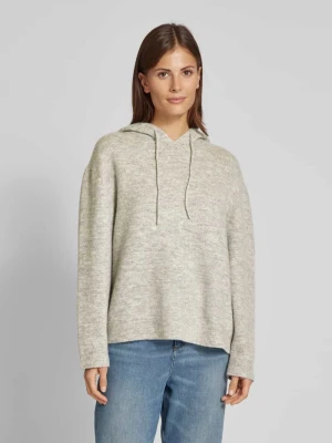 Bluza z kapturem o kroju oversized z mieszanki żywej wełny z drobnymi oczkami Marc O'Polo