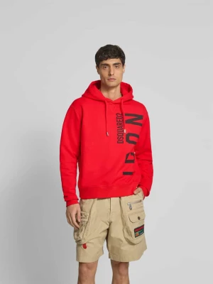 Bluza z kapturem o kroju oversized z nadrukiem z logo Dsquared2