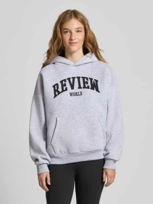 Bluza z kapturem o kroju oversized z nadrukiem z logo Review