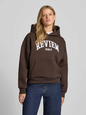Bluza z kapturem o kroju oversized z nadrukiem z logo Review
