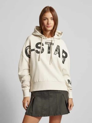 Bluza z kapturem o kroju oversized z nadrukiem z napisem G-Star Raw