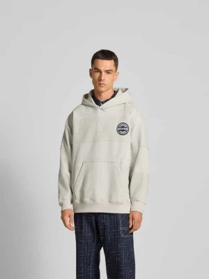 Bluza z kapturem o kroju oversized z naszywką z logo Kenzo Średnioszary