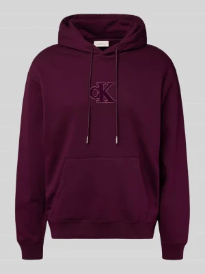 Bluza z kapturem o kroju regular fit i naszywką z logo model ‘Fleece’ Calvin Klein Jeans