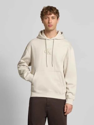 Bluza z kapturem o kroju regular fit i naszywką z logo model ‘Fleece’ Calvin Klein Jeans