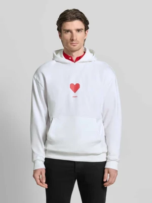 Bluza z kapturem o kroju regular fit z czystej bawełny model ‘DALENTINOS’ HUGO