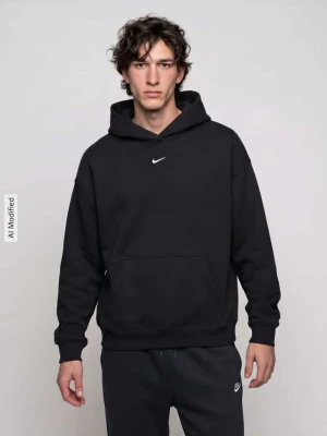 Bluza z kapturem o kroju regular fit z czystej bawełny Nike Czarny