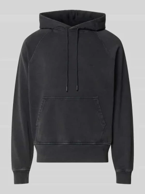 Bluza z kapturem o kroju regular fit z czystej bawełny Closed Czarny