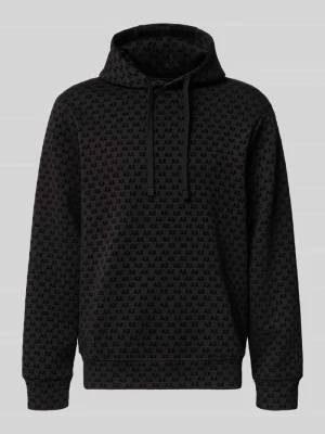 bluza z kapturem o kroju regular fit z mieszanki bawełny Armani Exchange Czarny
