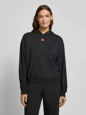 Bluza z kapturem o kroju regular fit z mieszanki bawełny i modalu model ‘SIGNATURE’ HUGO