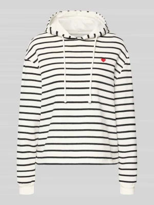 bluza z kapturem o kroju regular fit z mieszanki bawełny model 'CHILLI' Pieces Écru