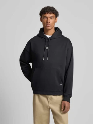 Bluza z kapturem o kroju regular fit z mieszanki bawełny model „DINEO” HUGO