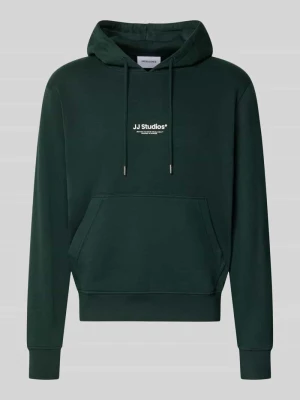 Bluza z kapturem o kroju regular fit z mieszanki bawełny model 'Soho' Jack&Jones Ciemnozielony