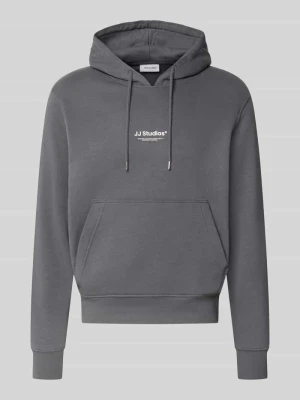 Bluza z kapturem o kroju regular fit z mieszanki bawełny model 'Soho' Jack&Jones Jasnoszary