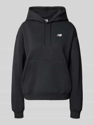 bluza z kapturem o kroju regular fit z mieszanki bawełny New Balance Czarny