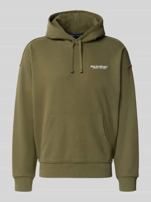 bluza z kapturem o kroju regular fit z mieszanki bawełny Polo Ralph Lauren Ciemnozielony