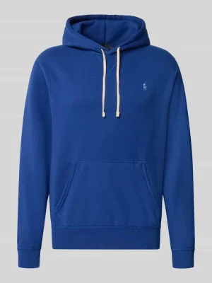 bluza z kapturem o kroju regular fit z mieszanki bawełny Polo Ralph Lauren Jeansowy niebieski