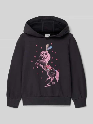 Bluza z kapturem o kroju regular fit z mieszanki bawełny s.Oliver RED LABEL