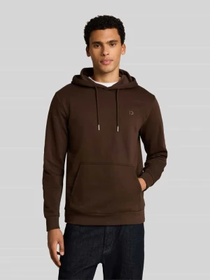 bluza z kapturem o kroju regular fit z mieszanki bawełny Tom Tailor Ciemnobrązowy