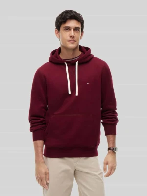bluza z kapturem o kroju regular fit z mieszanki bawełny Tommy Hilfiger Bordowy