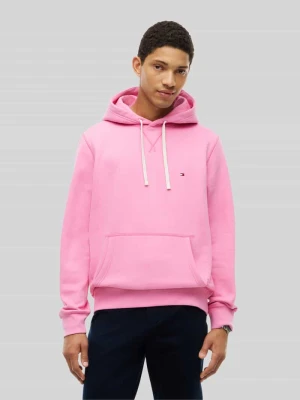 bluza z kapturem o kroju regular fit z mieszanki bawełny Tommy Hilfiger Mocnoróżowy