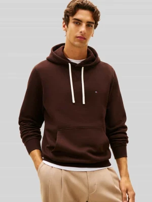 bluza z kapturem o kroju regular fit z mieszanki bawełny Tommy Hilfiger Średniobrązowy