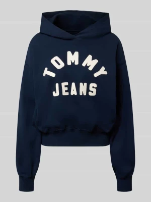 bluza z kapturem o kroju regular fit z mieszanki bawełny Tommy Jeans Granatowy